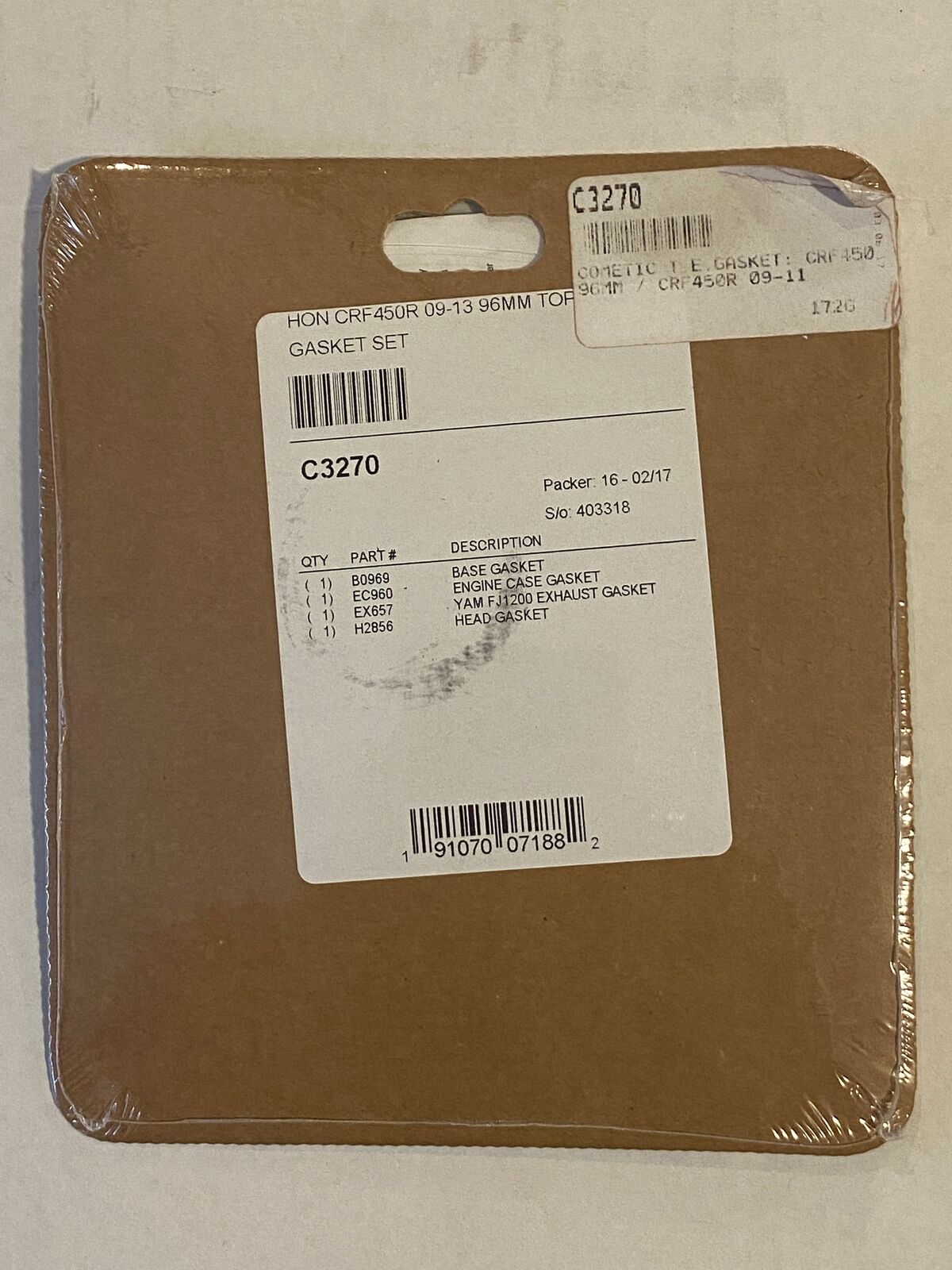 Cometic C3270 Top End Gasket Kit | Honda CRF450R 2009-2014 (96mm Bore)