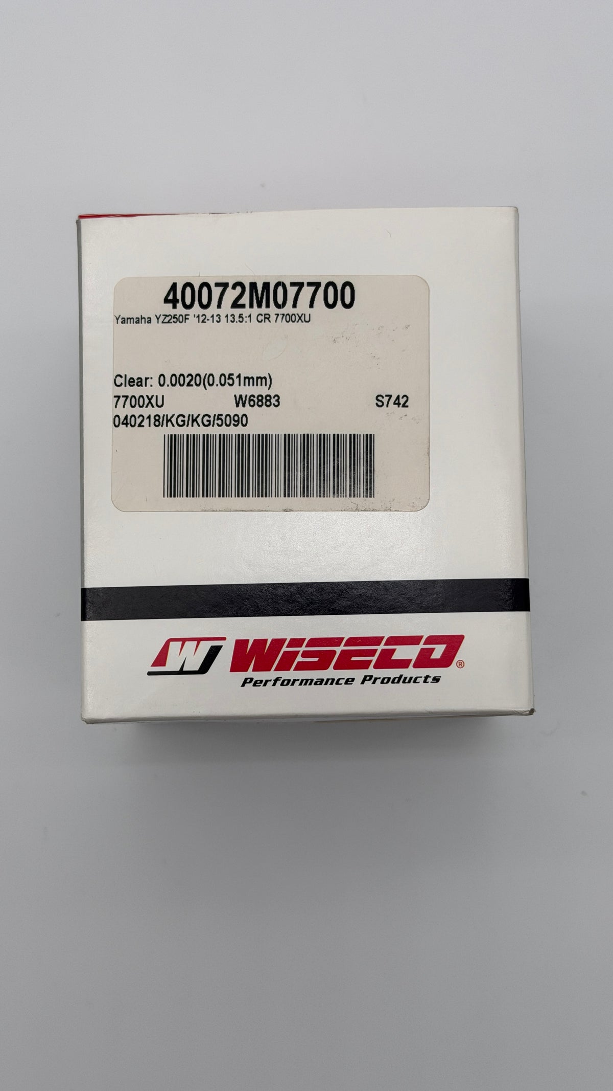 Wiseco 40072M07700 Piston Kit 2012-13 Yamaha YZ250F 13.5:1 CR