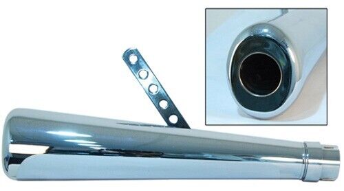 Emgo Chrome 17.5" Oval Megaphone Slipon Exhaust Muffler Roadhawk 80-84031