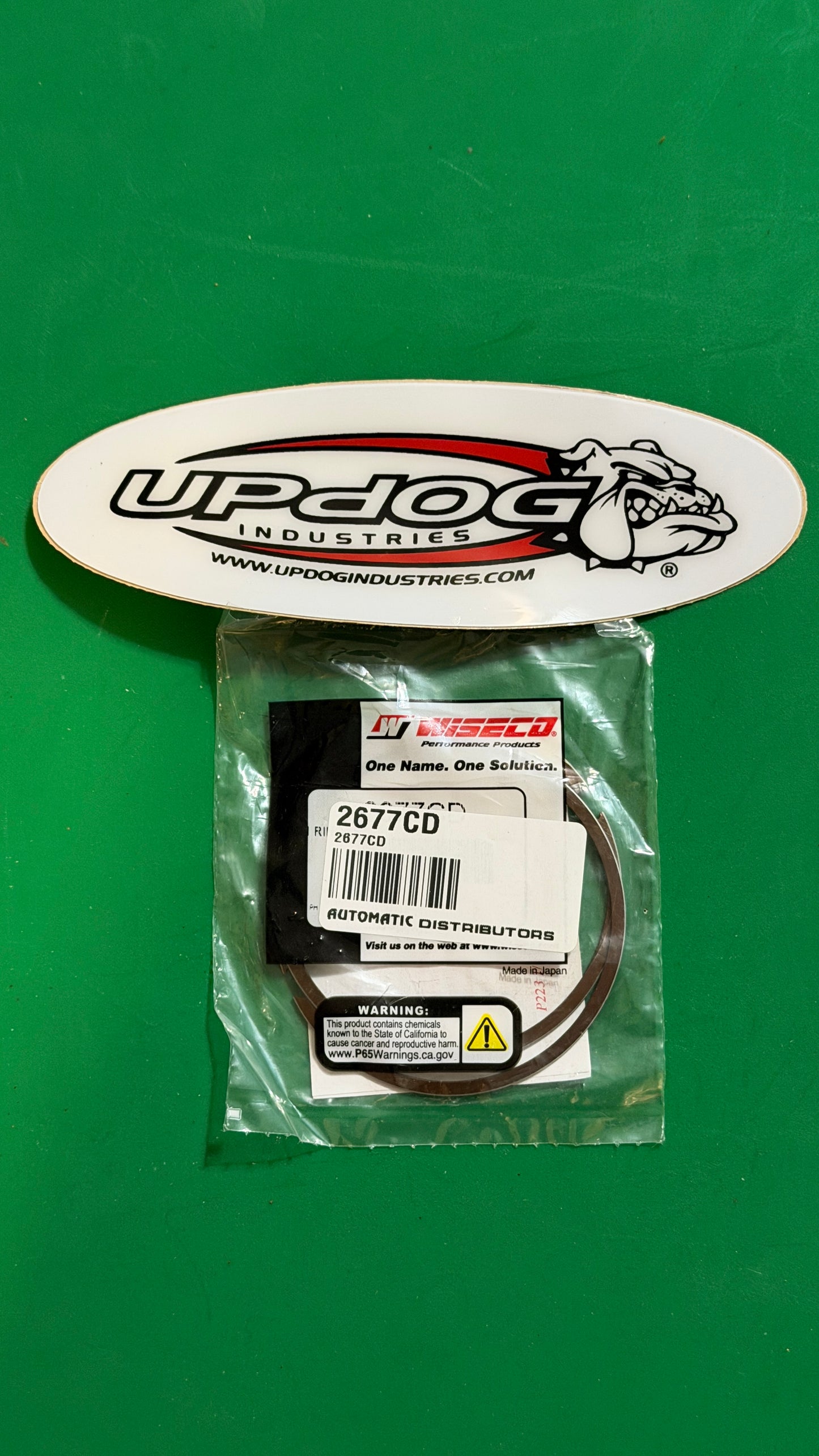 Wiseco 2677CD Piston Ring Set - 68.00mm Bore - Fits Yamaha Blaster 200, Kawasaki KDX200, & Suzuki RM250