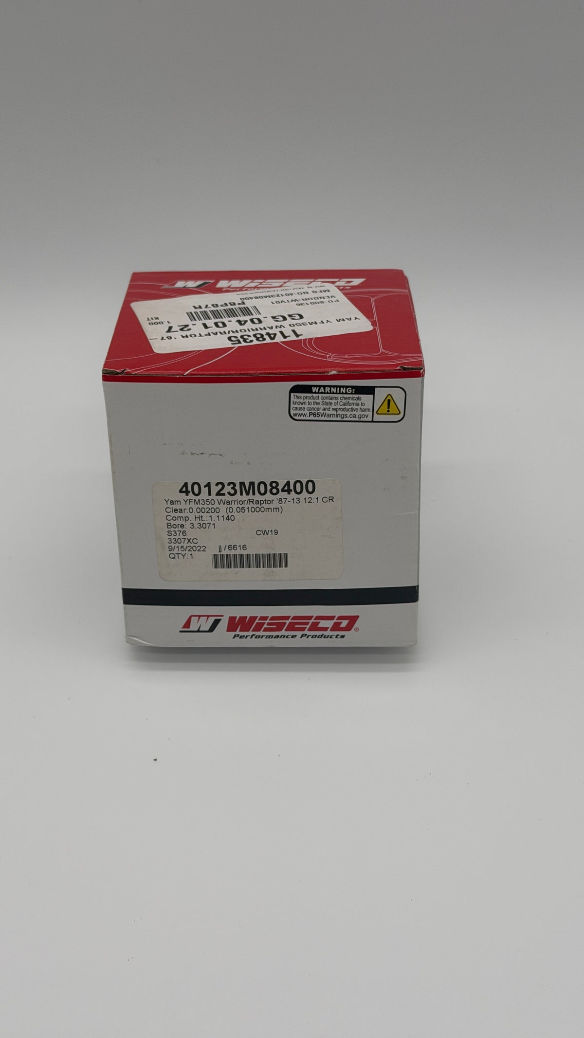 Wiseco High-Performance Forged Piston Kit (+1.00mm Oversize / 84.00mm) 40123M08400