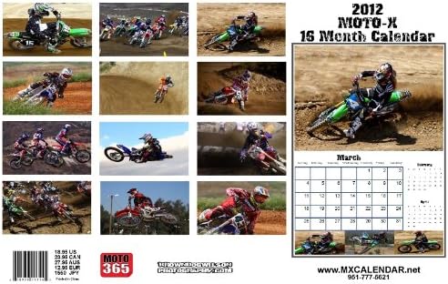 CLASSIC 2012 MOTO-X WALL CALENDAR motocross supercross