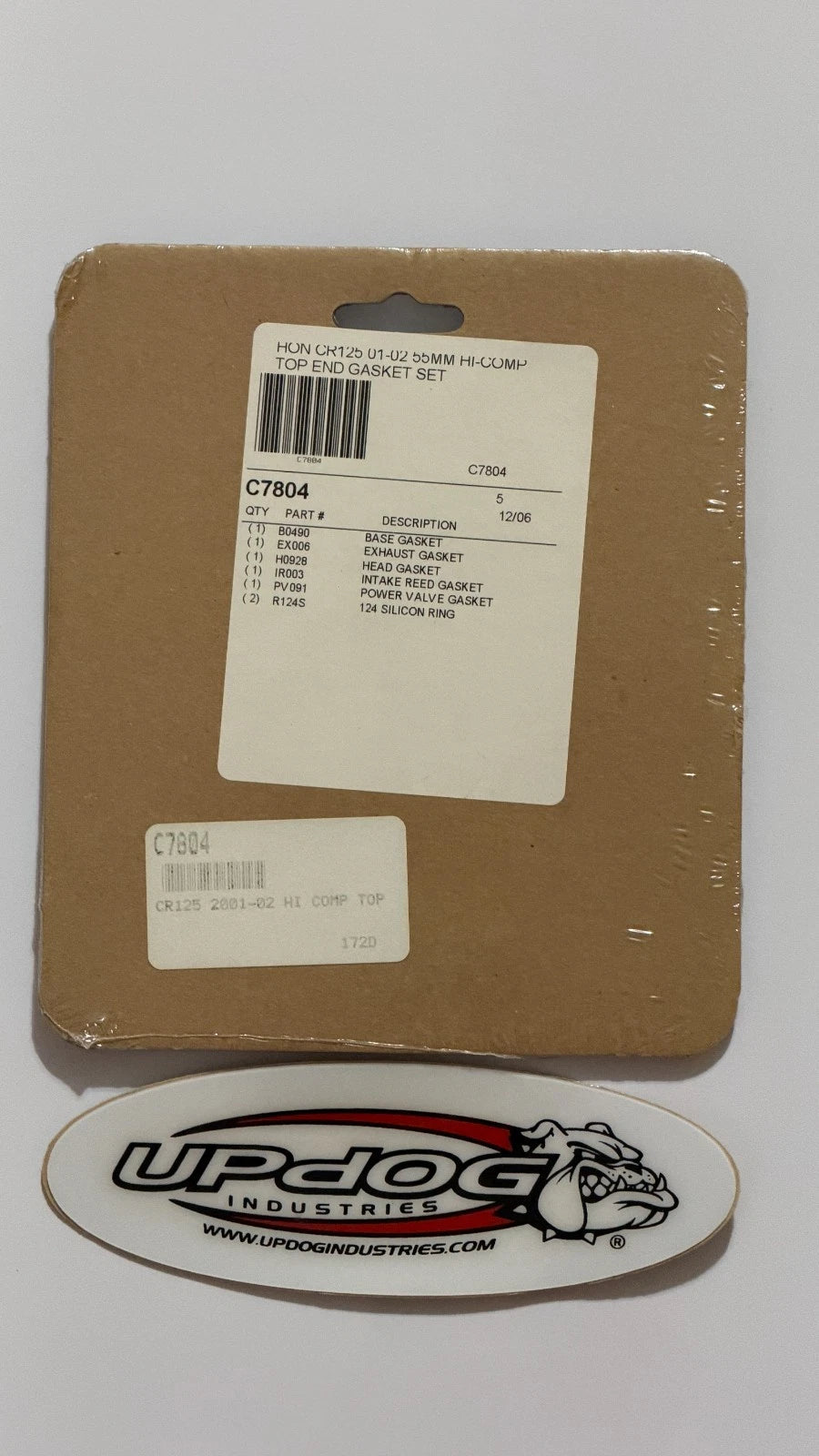 HONDA CR125 CR 125 01 02 COMETIC C7804 TOP END SET