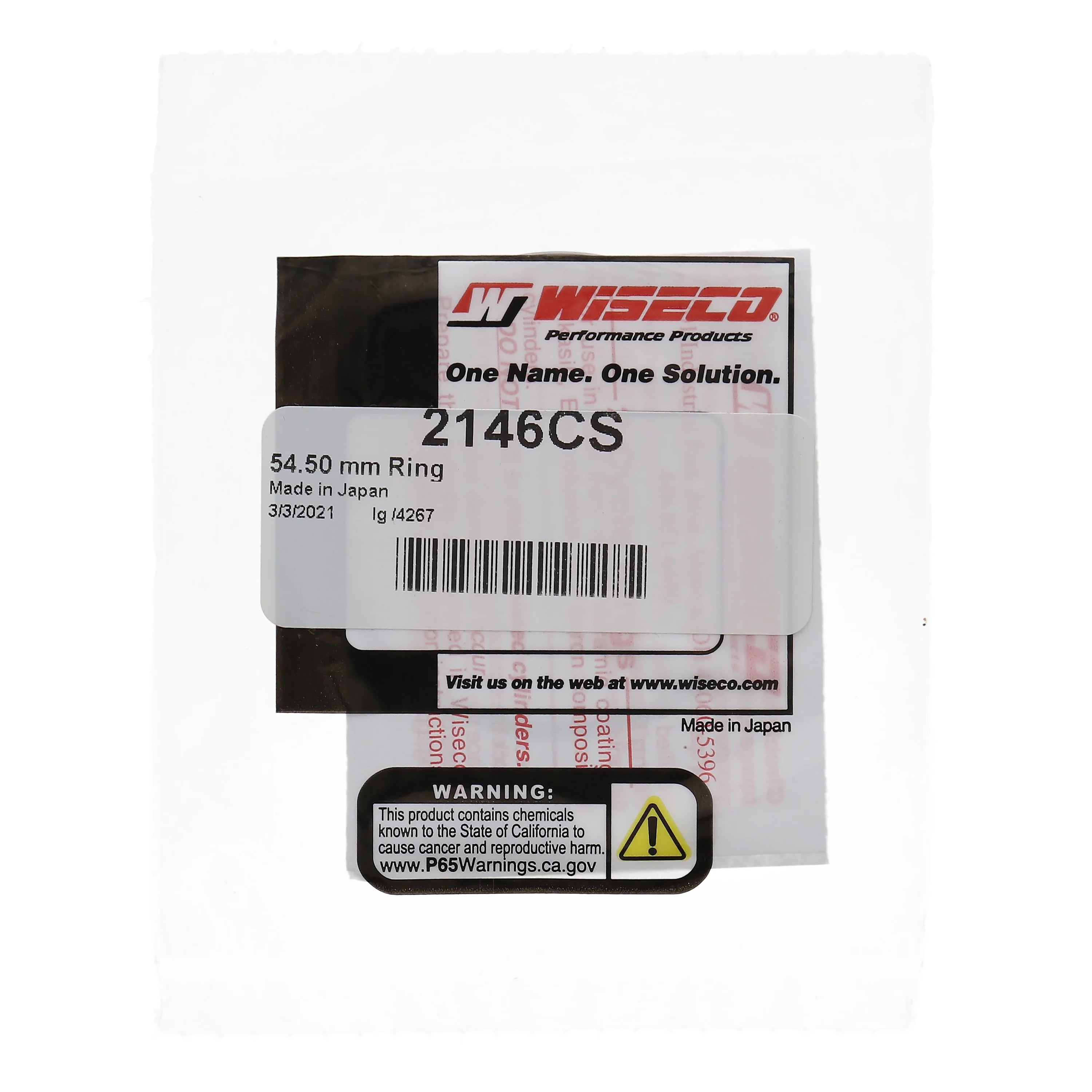 Wiseco 2146CS Performance Piston Ring (54.50mm)